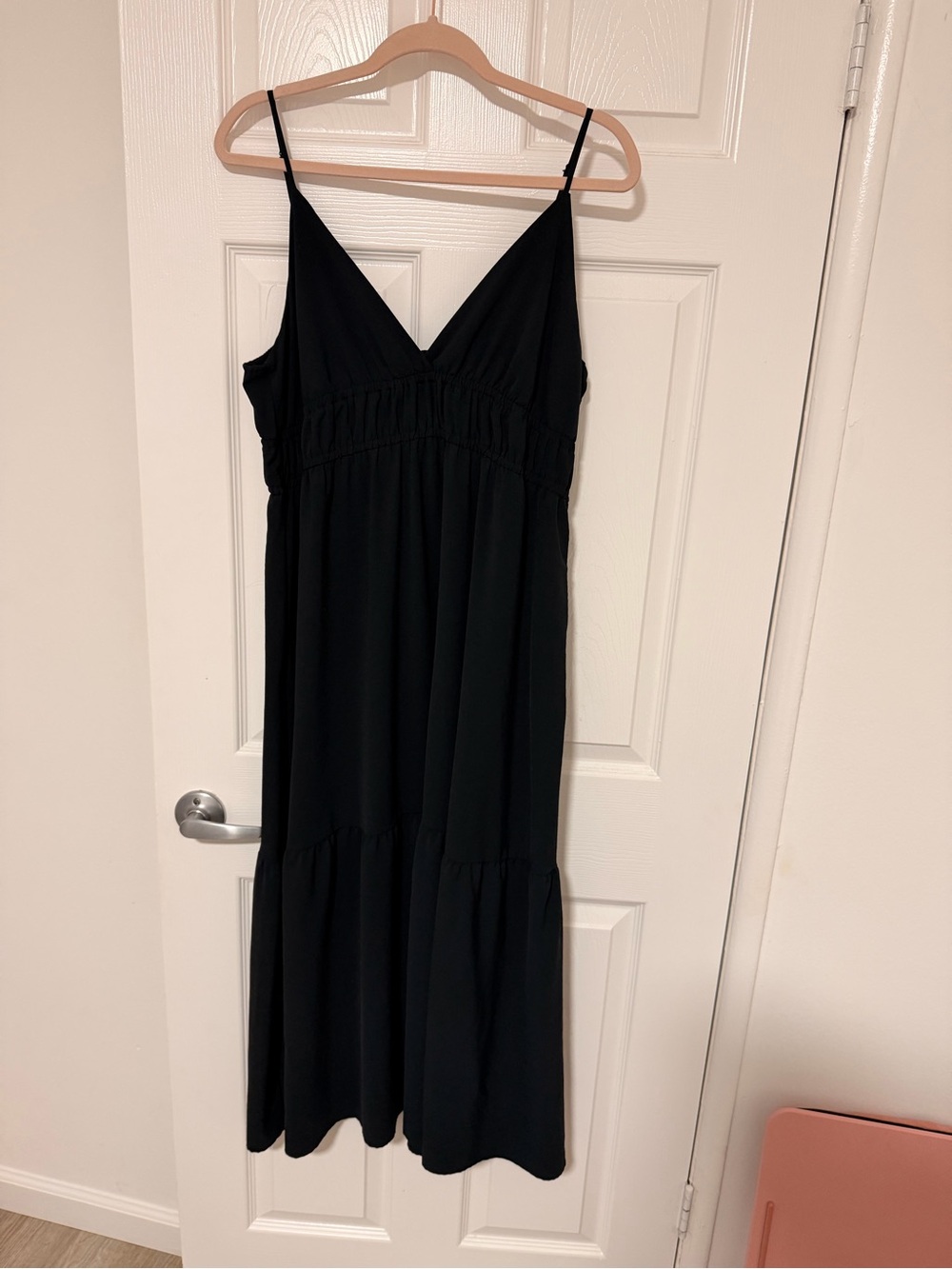 A new day Black Spaghetti Strap V-Neck Maxi Dress